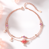Lotus Double Chian Anklet