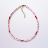 QIANTAO  Pink Rose Pearl Necklace