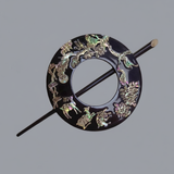 Deer Pine Statement Circle Hair Stick