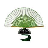 Emerald Bamboo Folding Fan