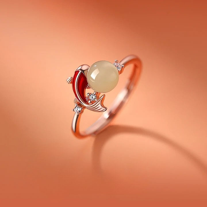 Koi Treasure Silver Ring