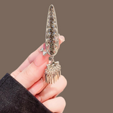 Shimmering Crystal Tassel Hairpin