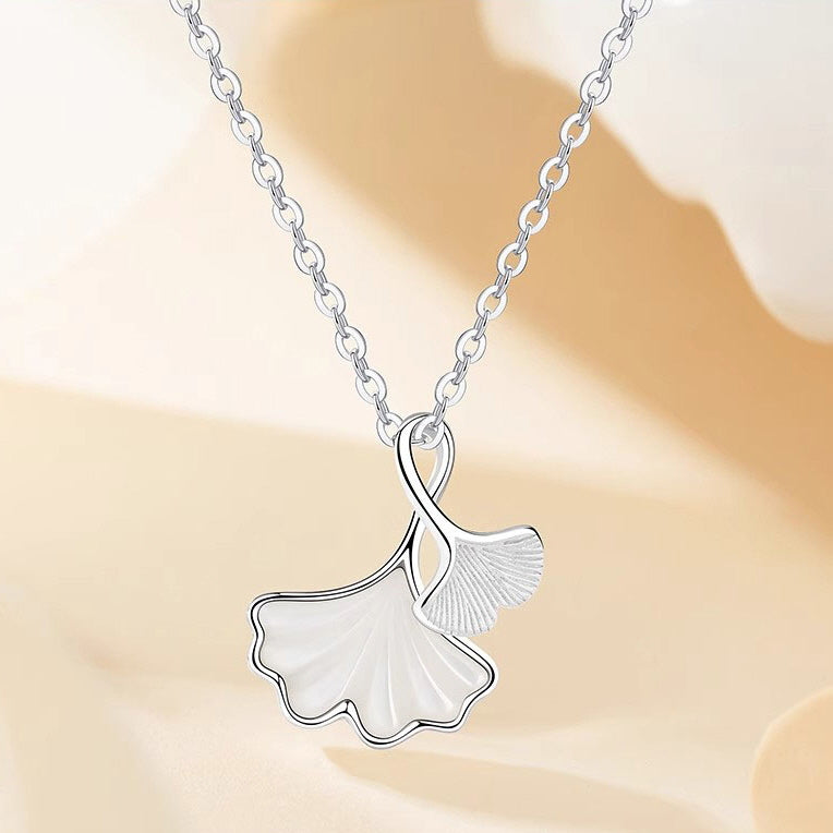 Gingko Wisdom Silver Necklace