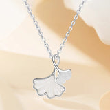 Gingko Wisdom Silver Necklace