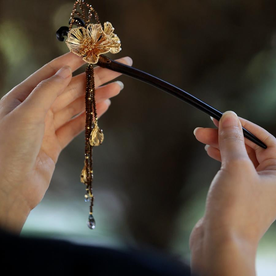 Golden Brown Precious Hair Stick