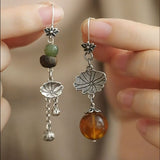 Retro Distressed Asymmetrical Earrings