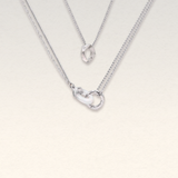 Versatile White Double-Ring Necklace