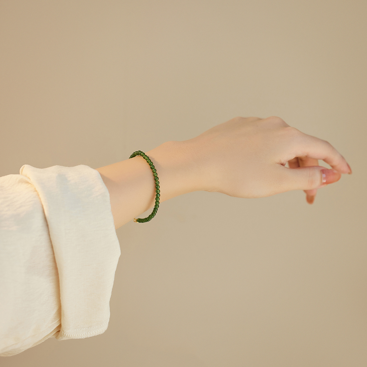 Green Chalcedony Simple Bracelet