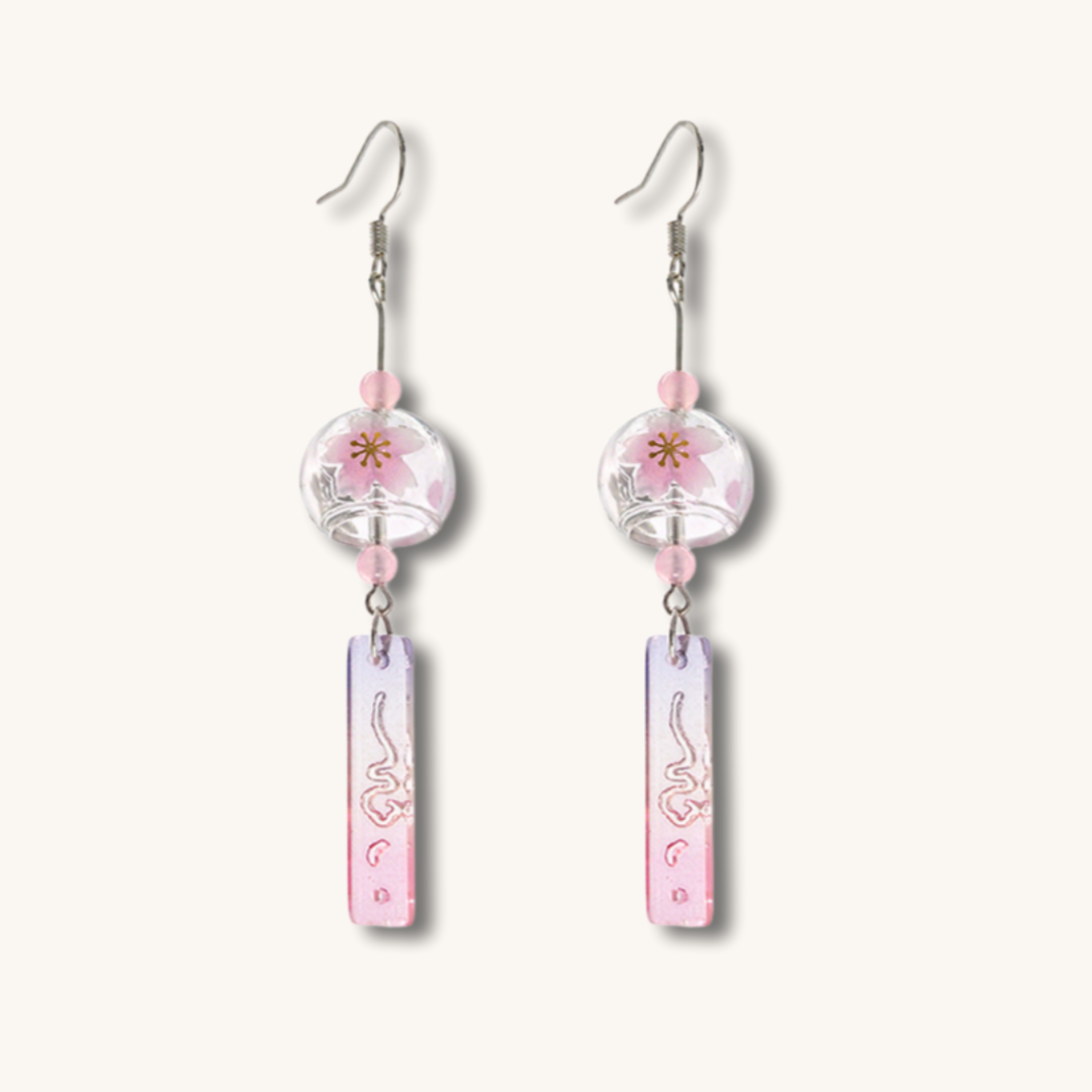 Furin Sakura Drop Earrings
