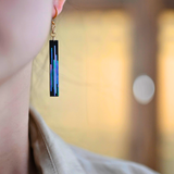 Exquisite Ebony Linear Lacquer Earrings