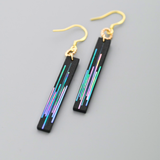 Exquisite Ebony Linear Lacquer Earrings