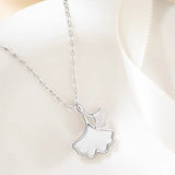 Gingko Wisdom Silver Necklace