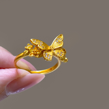 Ancient Sand Goldwing Butterfly Ring