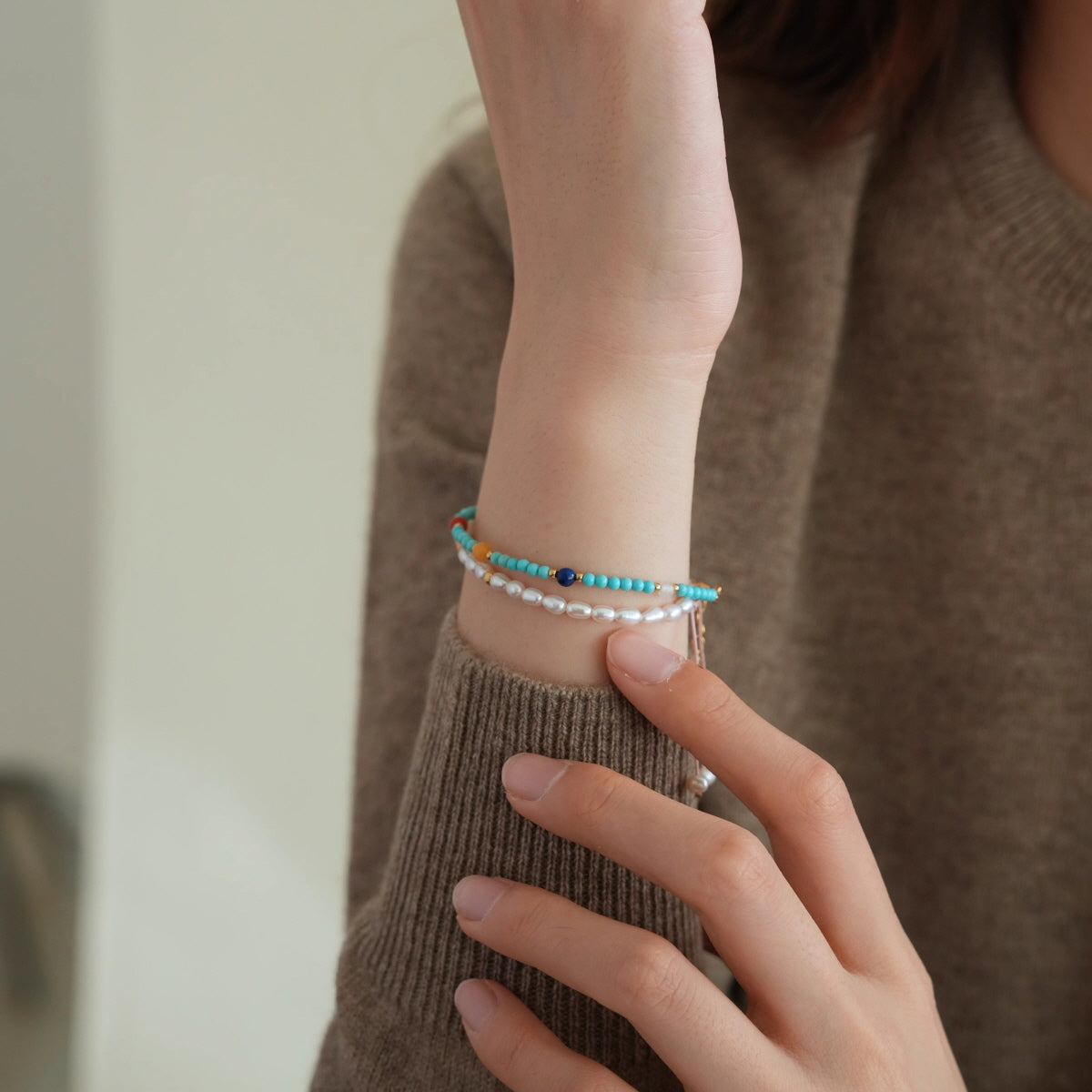 Turquoise Gemstone Beaded Bracelet