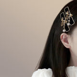 Statement Double Fan Black Hairpin