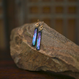 Exquisite Ebony Linear Lacquer Earrings