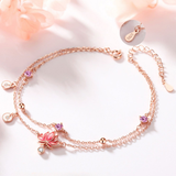 Lotus Double Chian Anklet