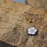 Camellia Lacquer Shell Necklace