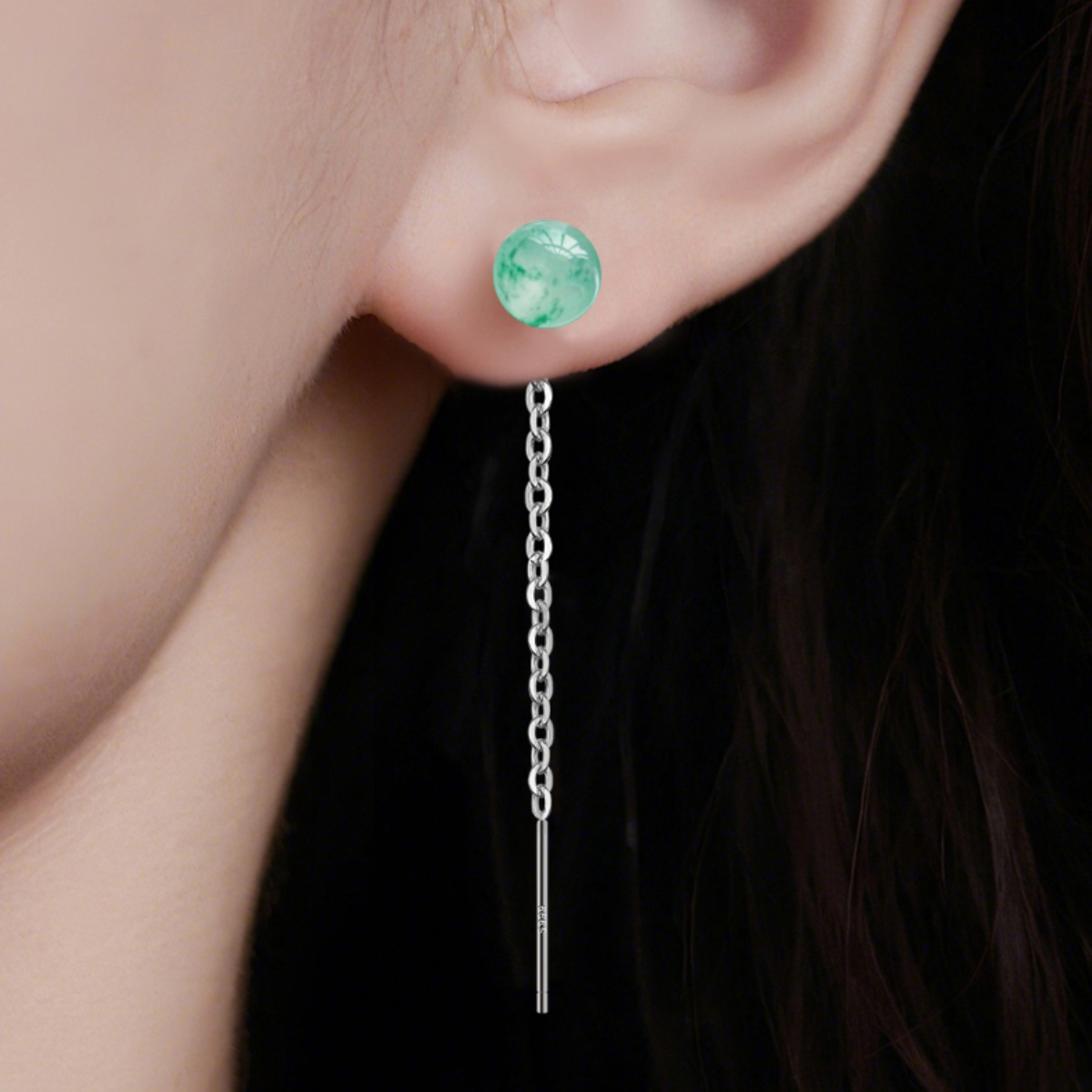 Ice Floating Long Drop Earrings