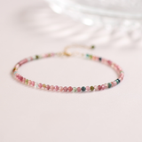 Rainbow Tourmaline Simple Anklet