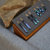 Exquisite Ebony Linear Lacquer Earrings