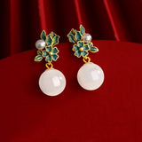 Prosperity Petal Jade Earrings