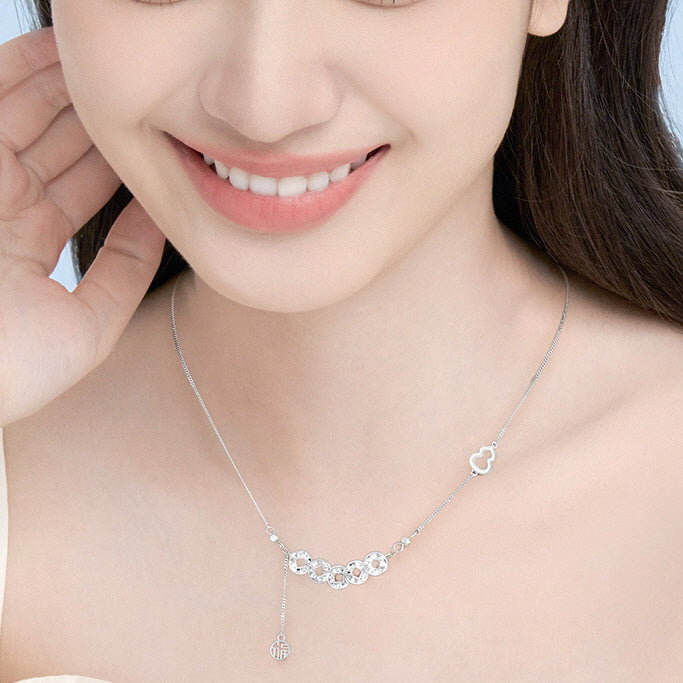 Five Emperors Silver Coin Necklace