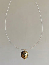 Ink-Stroke Lacquer Sphere Necklace