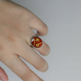 Crimson Orchid Lacquer Ring