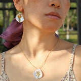 Gilded Orchid Pearl Necklace