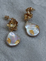Sculptural Gilded Muse Pearl Drops