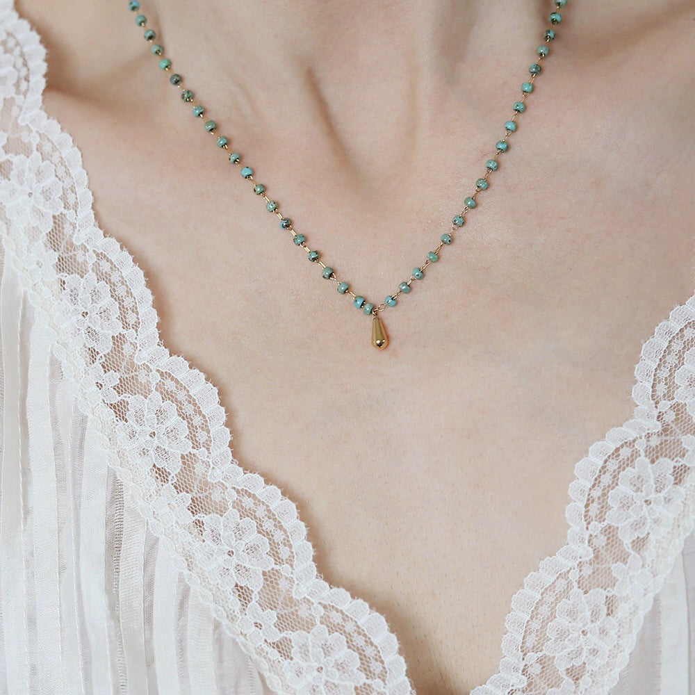 Pine Seed Turquoise Necklace