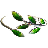 Sunlit Whisper Adjustable Leaf Silver Ring