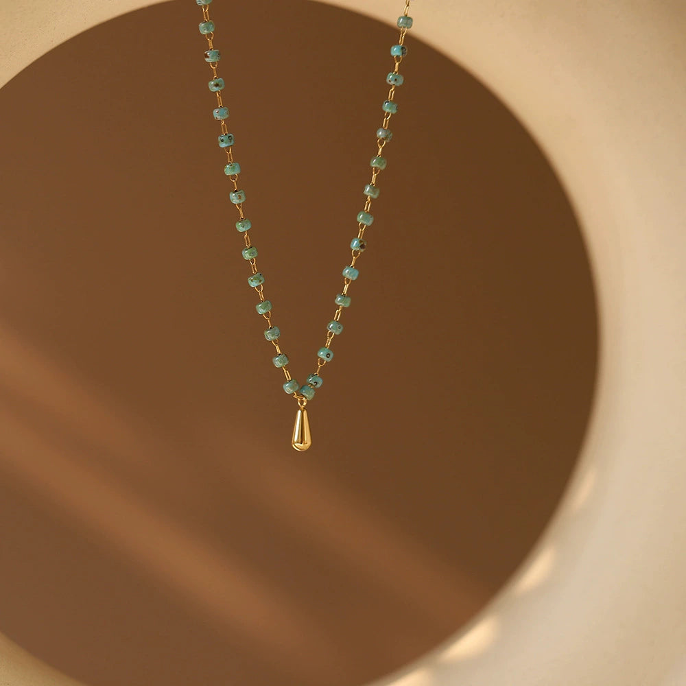 Pine Seed Turquoise Necklace