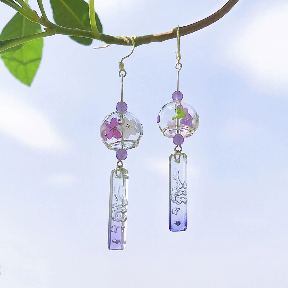 Furin Sakura Drop Earrings