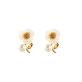 Precious Bloom Jade & Pearl Studs