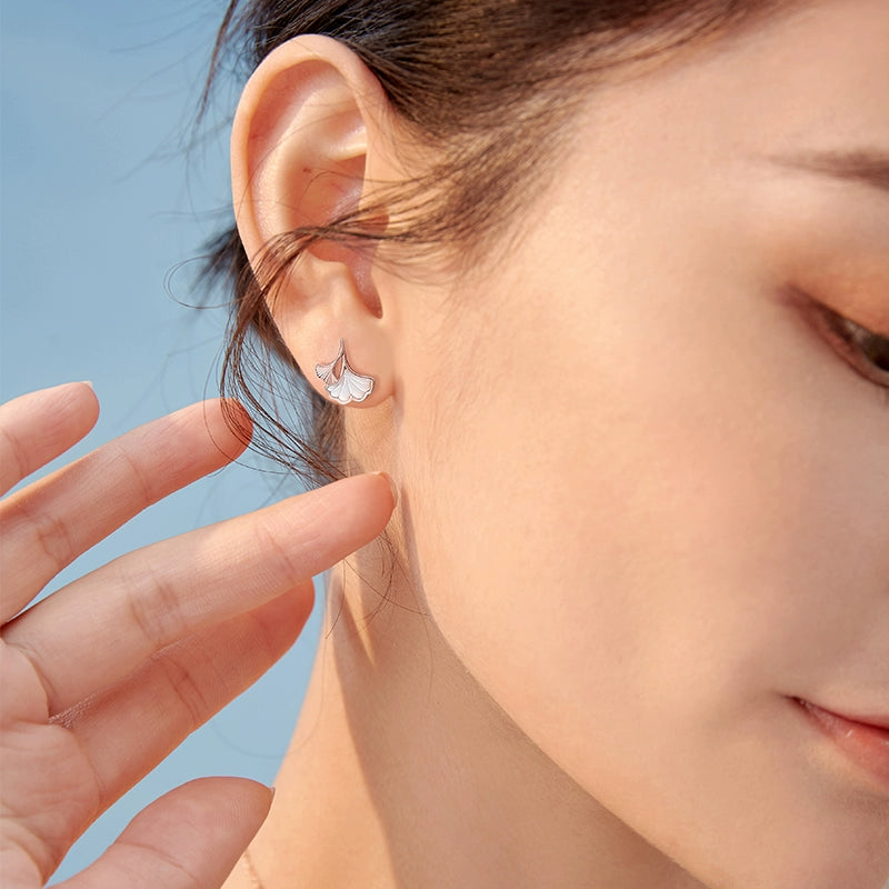 Ginkgo Pearl Hope Earrings