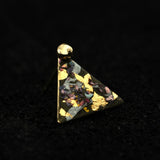 Cosmic Triangle Circle Earrings