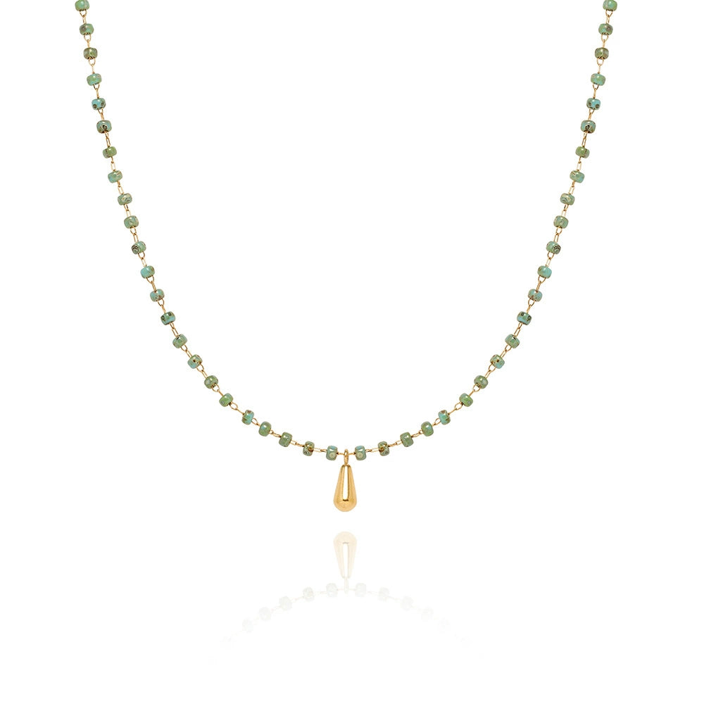 Pine Seed Turquoise Necklace