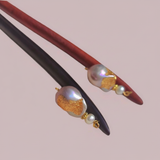 Deep Ebony Baroque Pearl Hair Stick