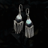 Nocturnal Orchid Filigree Shell Earrings