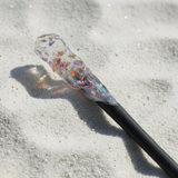 Cosmic Glitter Sandalwood Hair Stick
