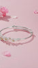 Peach Blossom Silver Bracelet