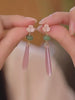 Radiant Pink Flower Drop Earrings