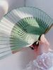 Emerald Bamboo Folding Fan